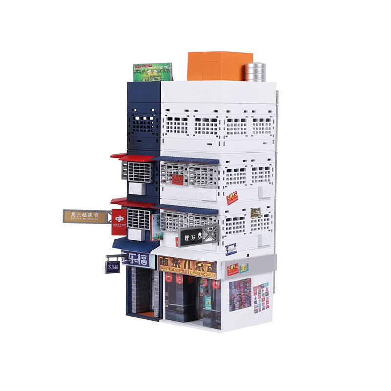 1/87 City Corner Building Model Supermarket Restaurant