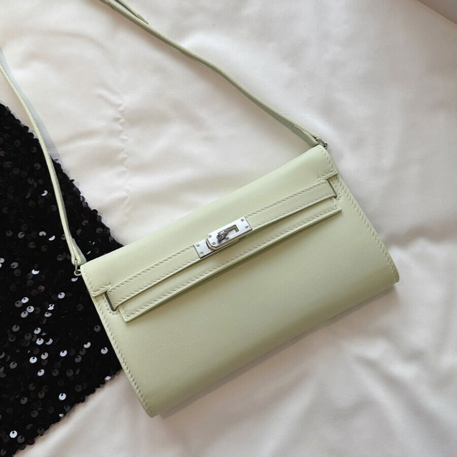 Mini Flap Real Leather Envelope Phone Wallet Shoulder Bag Clutch Crossbody Purse