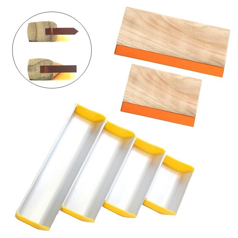 Silk Screen Printing Tools Wood Squeegee Scrapers Aluminum Emulsion Scoop Coater