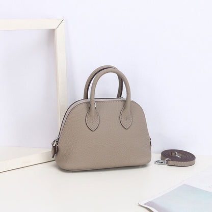 Women's Mini Bag Genuine Leather Shell-Shaped Handbag Luxury Bag Crossbody Purse