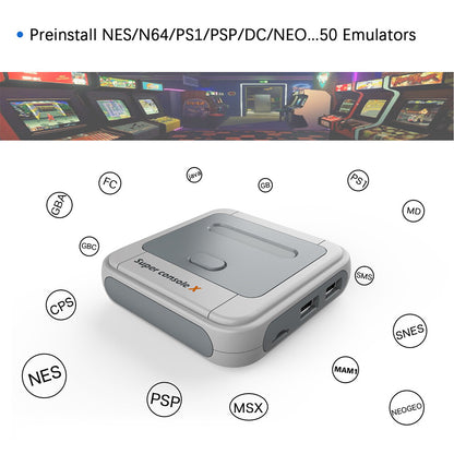 Super Game Console X Pro Retro Video Games WiFi 4k HD TV 2 Controllers family