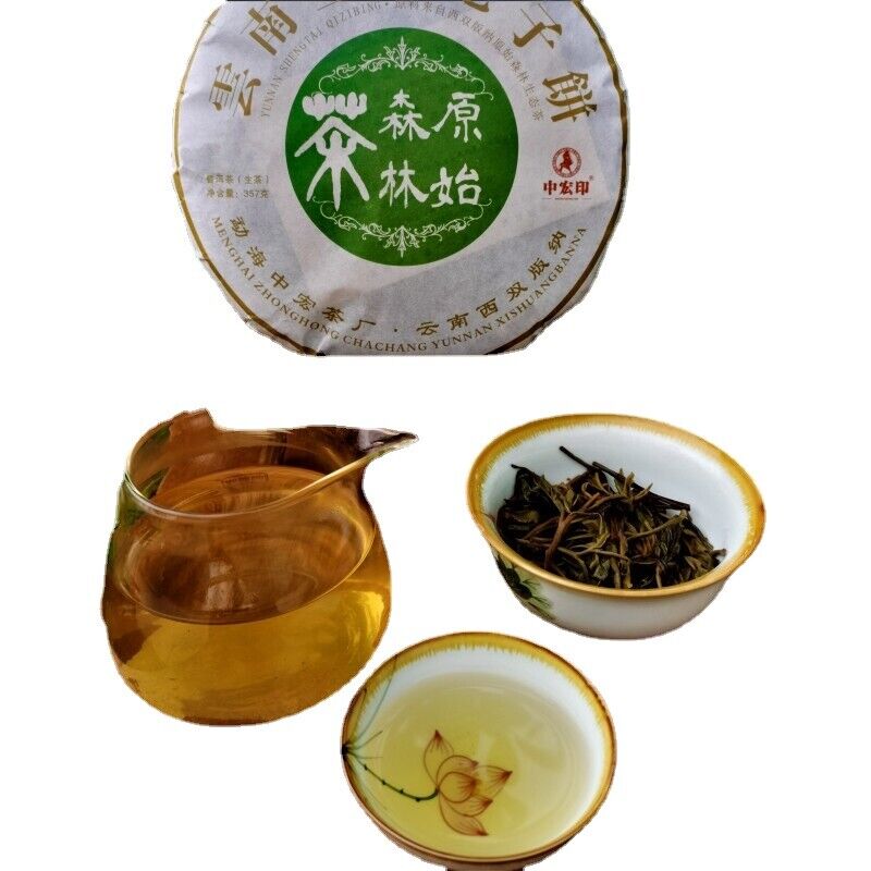 357g Yiwu Jiao Mu Pu'er Tea Yunnan Raw Tea Cake Primeval Forest Ecological Tea
