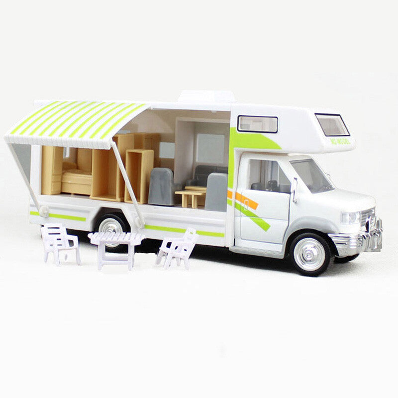 1:28 Luxury Motorhome Camper RV Model Car Diecast Toy Cars Toys for Boys Kids