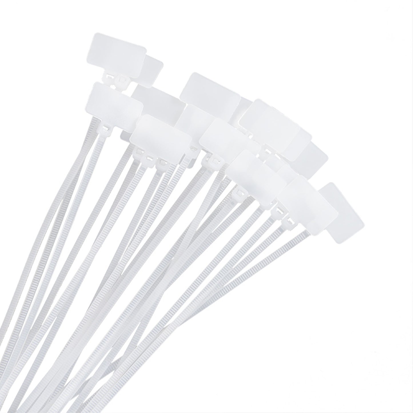 New 100Pcs Zip Ties Write on Ethernet RJ45 RJ12 Wire Power Cable Label Mark Tags