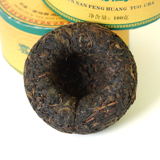 2006 Year 100g Pu-erh Puerh Tea Phoenix Tuocha Cake Boxed Raw Black Tea-