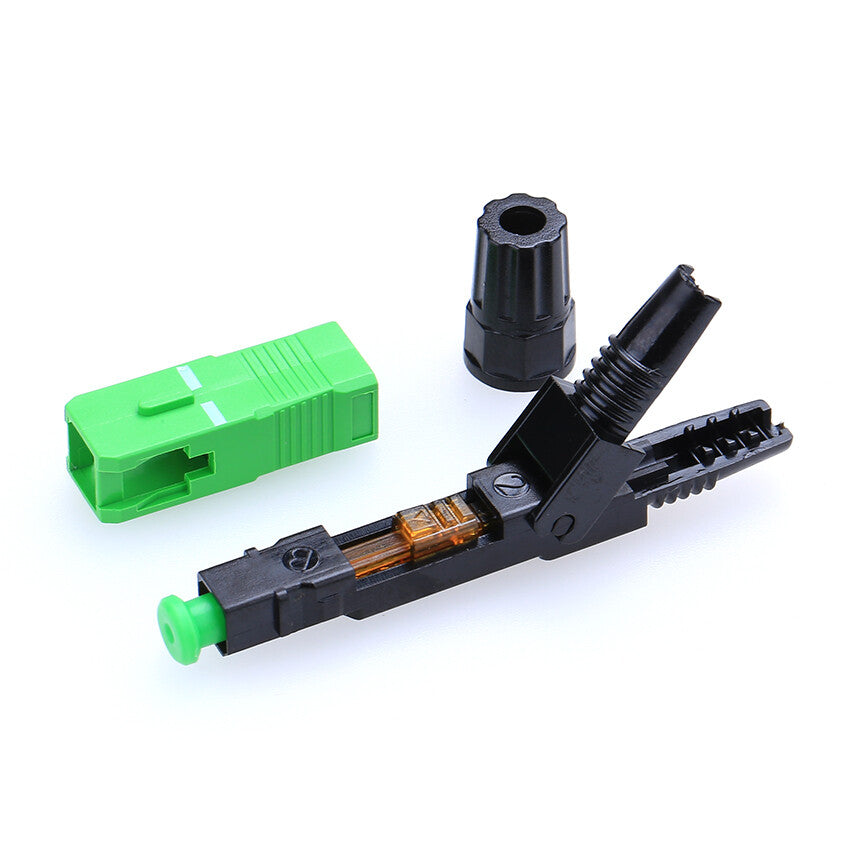 100pcs Fiber Optic Fast Connector SC/APC Covered Wire Optic Connector