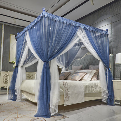 Mosquito Net For Summer Double Layers Bed Netting With Tubes 25mm Canopy Queen