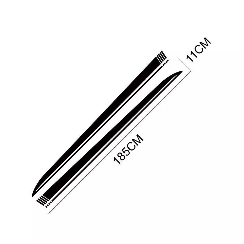 For Chevrolet Colorado Car Vinyl Racing Stripe Sticker Side Door Decals Kit 2PCS