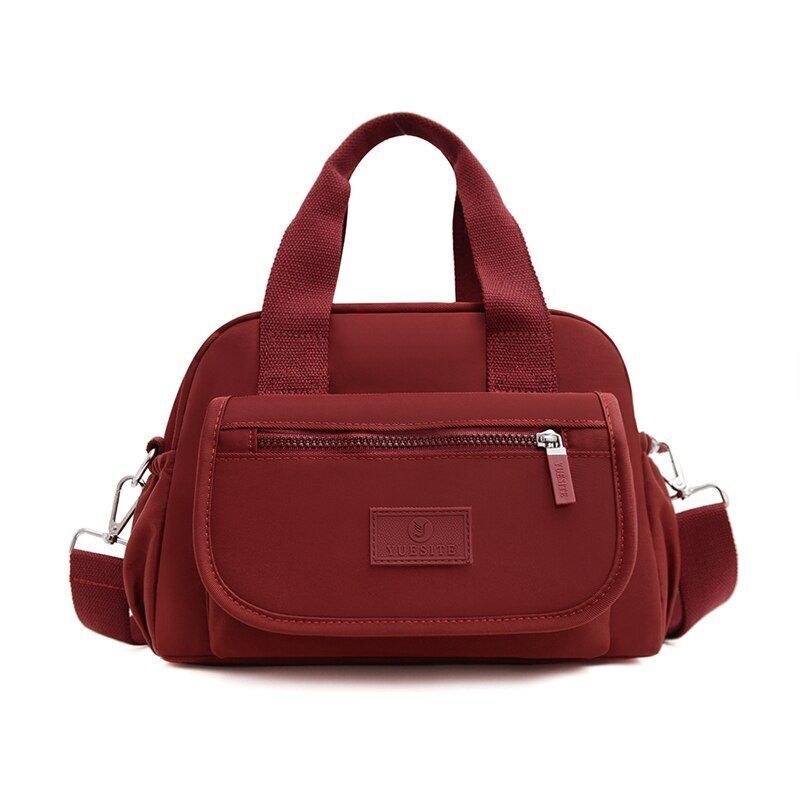 Nylon Shoulder Bag Large Nylon Handbag Waterproof Travel Tote Purses 30*12*21 CM