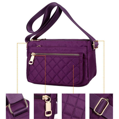 Shoulder Bags Handbags Solid Messenger Bag Small Nylon Purse 22*10*15CM Zipper