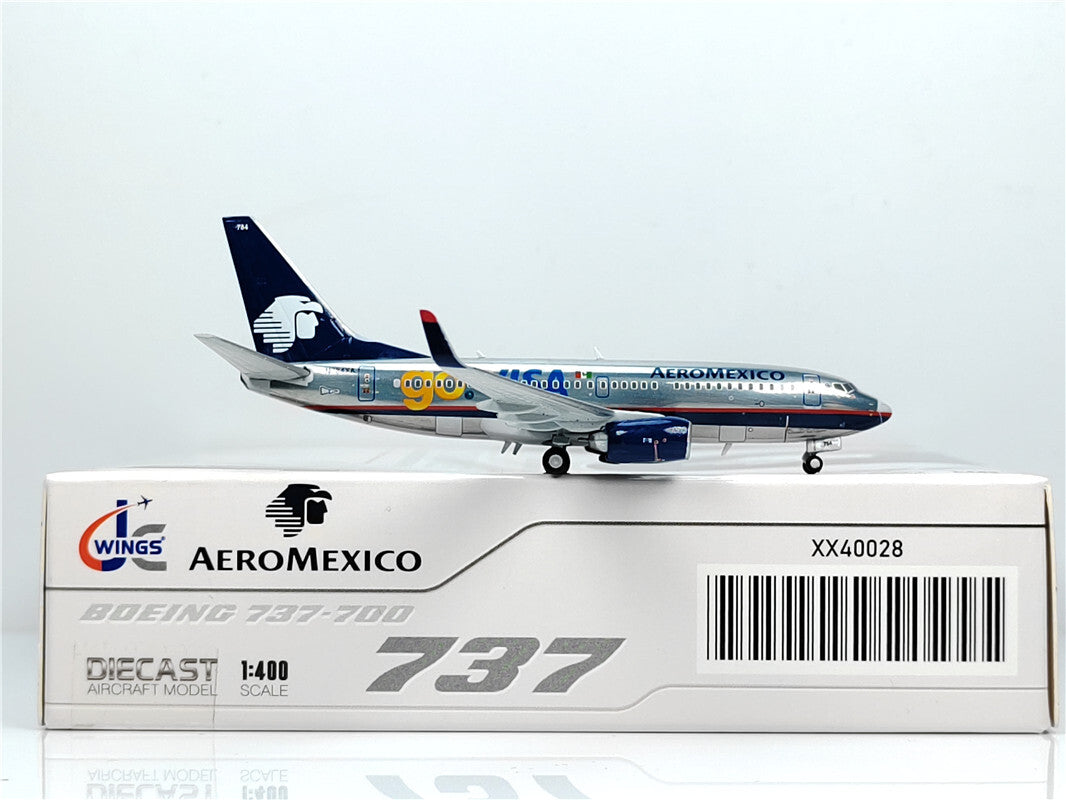 1:400 JC Wings AEROMEXICO BOEING B737-700 Passenger Airplane Diecast Model
