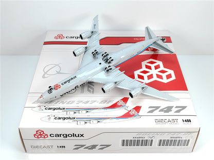1:400 JC Wings CARGOLUX BOEING B747-8F Passenger Airplane Diecast Aircraft Model