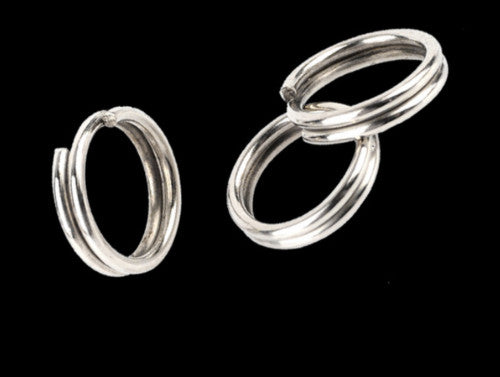 100Pcs 7-10mm Stainless Steel Round Split Rings Small Double Ring Jewelry Making
