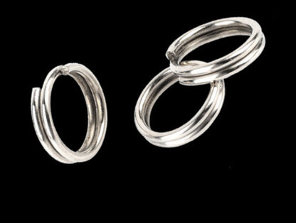 100Pcs 7-10mm Stainless Steel Round Split Rings Small Double Ring Jewelry Making