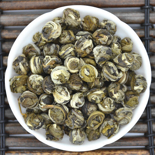 Premium Jasmine Dragon Pearl Loose Leaf Chinese Green Tea Hand Rolled Balls