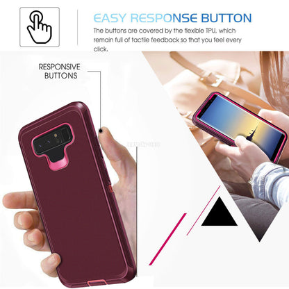 For Samsung Galaxy Note 8 Heavy Duty Rugged Hard Soft Case / Clip Holster Stand
