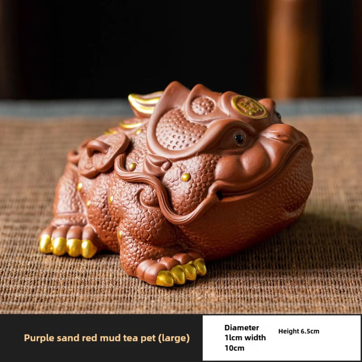 Toad Crimson Purple Sands Tea Pet 11cm Kung Fu Tea Set Tea Play Tea Ceremony