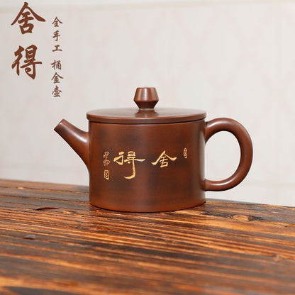 Vintage Red Bronze Hanwa Teapot 170ml Original Clay Tea Kettle