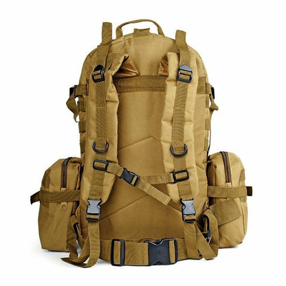 Tactical Backpack 50L Waterproof Bag Hiking Rucksack Outdoor Camping Equipment