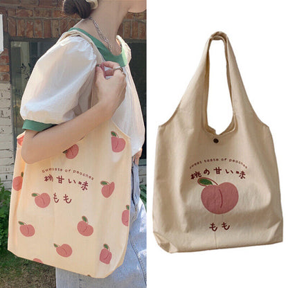 Large Shoulder Tote Bag Canvas shopping bag Casual Print Capacity Shoulder B