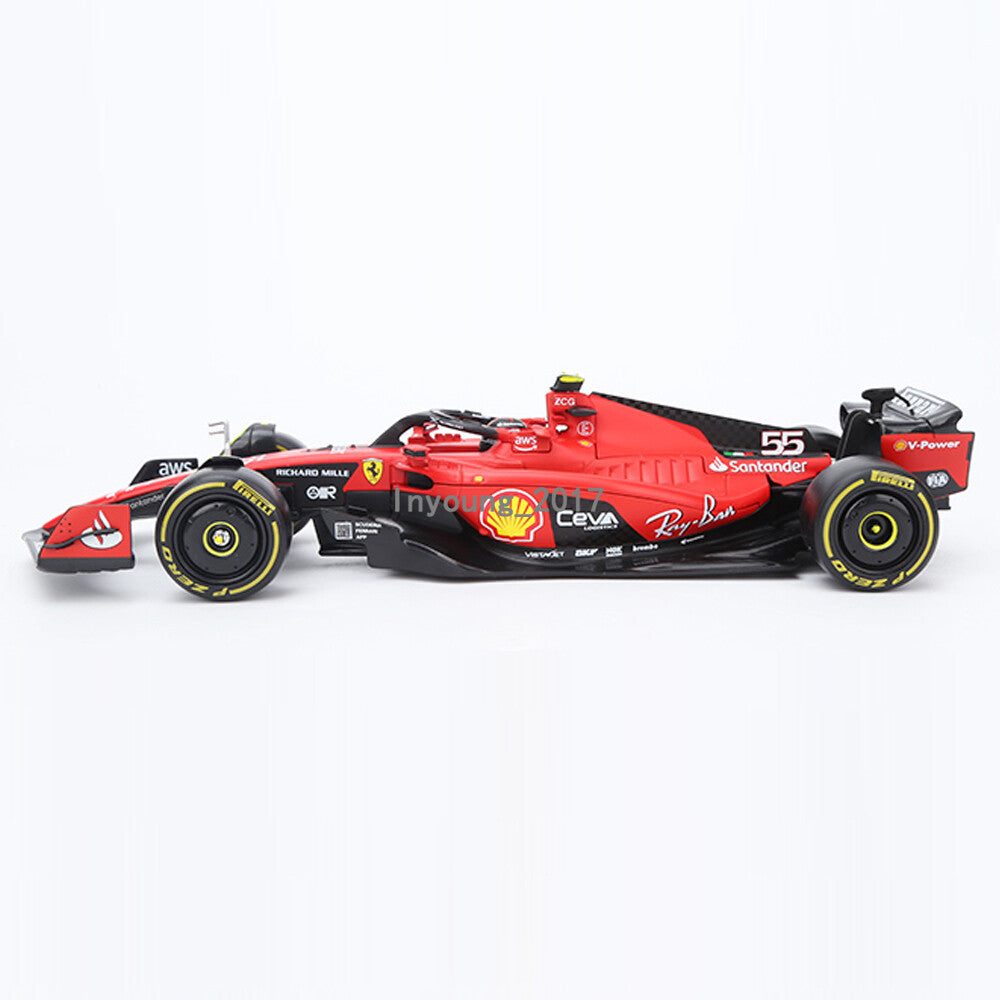 1/24 Ferrari SF-23 2023 Diecast Model Toy Car Formula 1 Team Carlos Sainz 55