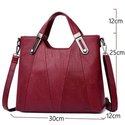 brand luxury women pu leather shoulder bag handbag messenger tote bag