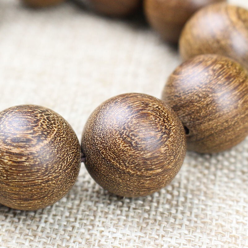 20mm Grade A+ Natural Wood Men Fashion Bracelet Lucky Gift Buddha Worry Beads