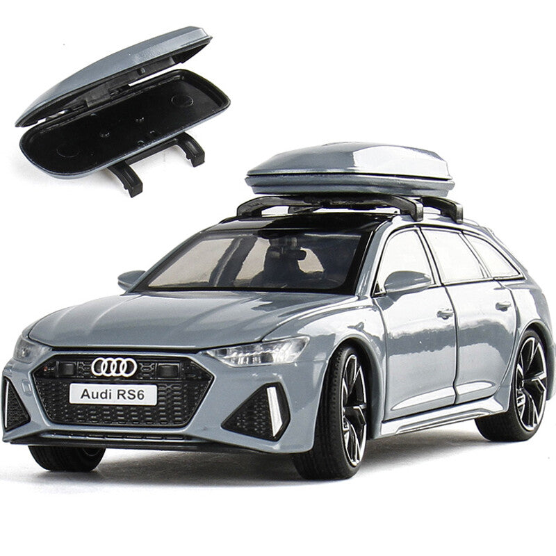 1/32 Audi RS6 Model Car Metal Diecast Toy Cars Boys Toys for Kids Gifts Gray