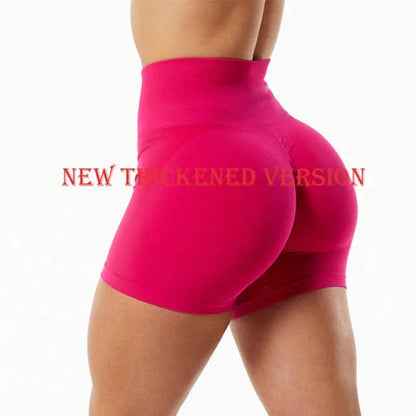 High Waist Seamless Yoga Shorts Scrunch Lift