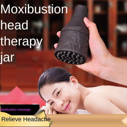 Purple Clay Head Moxibustion Cup Massage Guasha Moxa Pot Wormwood Tool 艾灸艾草艾条艾柱