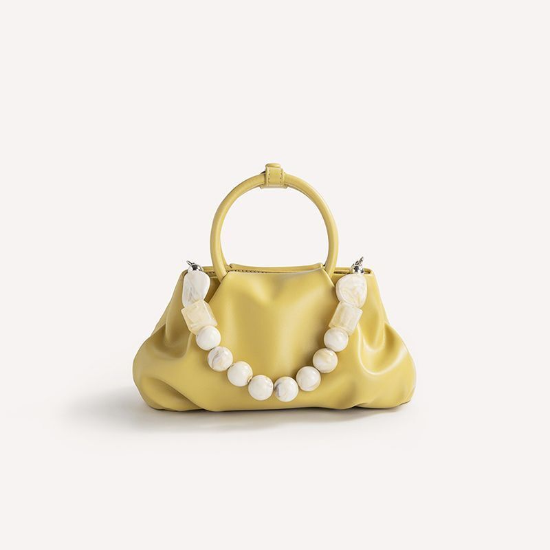 Ring Handbags Pearl And Marble Decoration Shoulder Bag Delicate Crossbody Purse