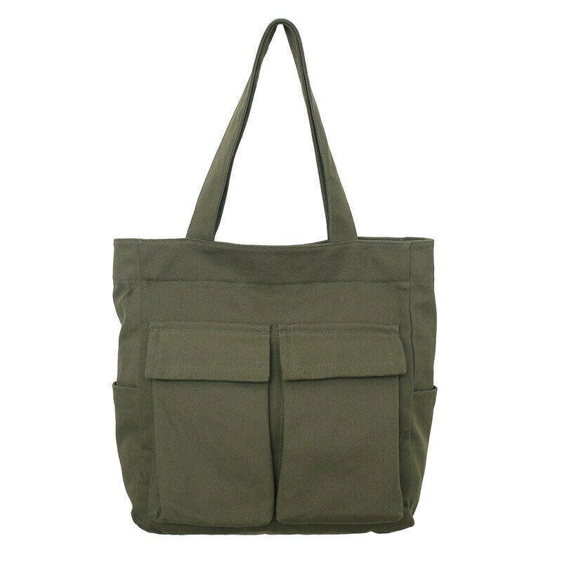 Canvas Shoulder Bags Solid Soft DenimTravel Bag Women Package