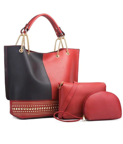 Women Bag 3PCS Fashion Design, PU Handbags Shoulder Crossbody, Christmas Gift