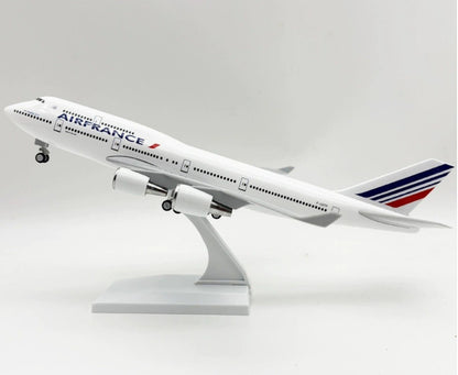 30CM AIR FRANCE BOEING 747-400 Plane Airplane Landing Gear Resin Aircraft Model