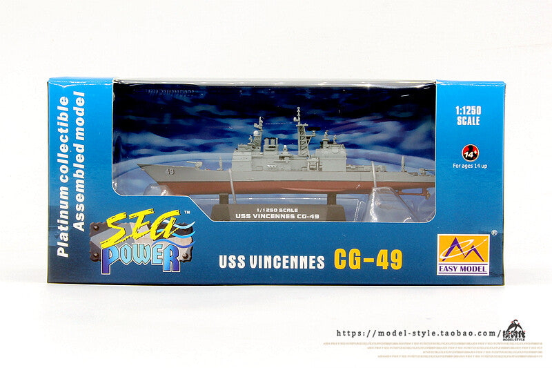 1/1250 US Navy USS Vincent CG-49 Ship Model