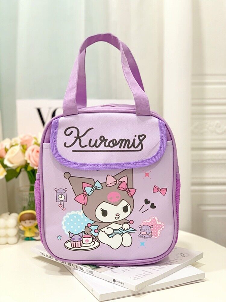 My Melody Cinnamoroll Kuromi Hello Kitty Lunch Bag Insulated Cooler Handbag Tote