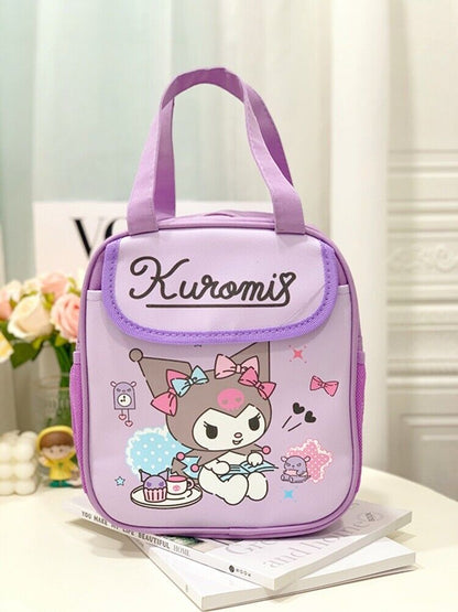 My Melody Cinnamoroll Kuromi Hello Kitty Lunch Bag Insulated Cooler Handbag Tote