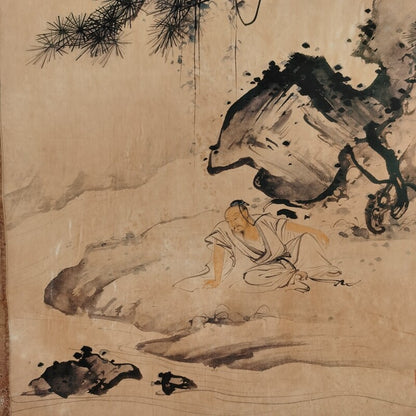 Old Chinese painting scroll "Chen Shaomei character" painting paper slice