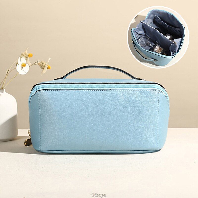 Makeup Bag Cosmetic Toiletries Organizer Traveling Waterproof Storage Case Purse
