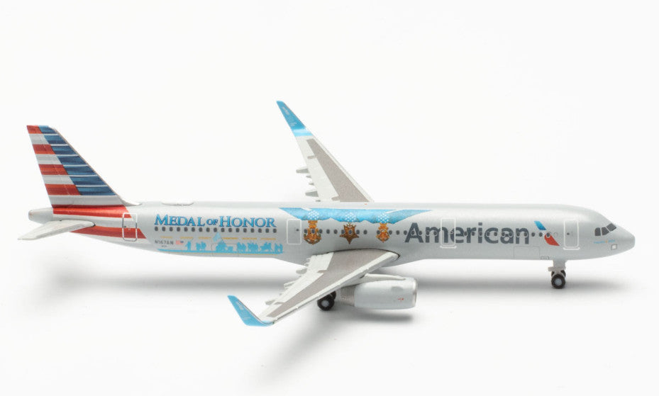 1:500 Herpa American AIRBUS A321 Passenger Airplane Diecast Plane Aircraft Model