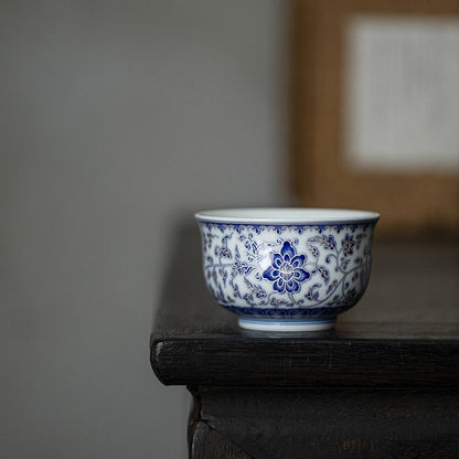 Chinese Tea Cup Blue-and-white Porcelain Master Cup 120ml Ceramic Cup Of Tea New