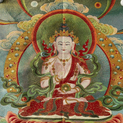 Ancient Tangka Embroidery Guanyin Bodhisattva in Tibet, China 60*90CM（观音菩萨208#）