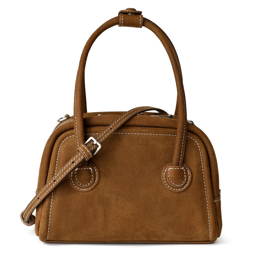 Small Mini Real Leather Handbag Boston Tote Purse Shoulder Bag Crossbody Fashion