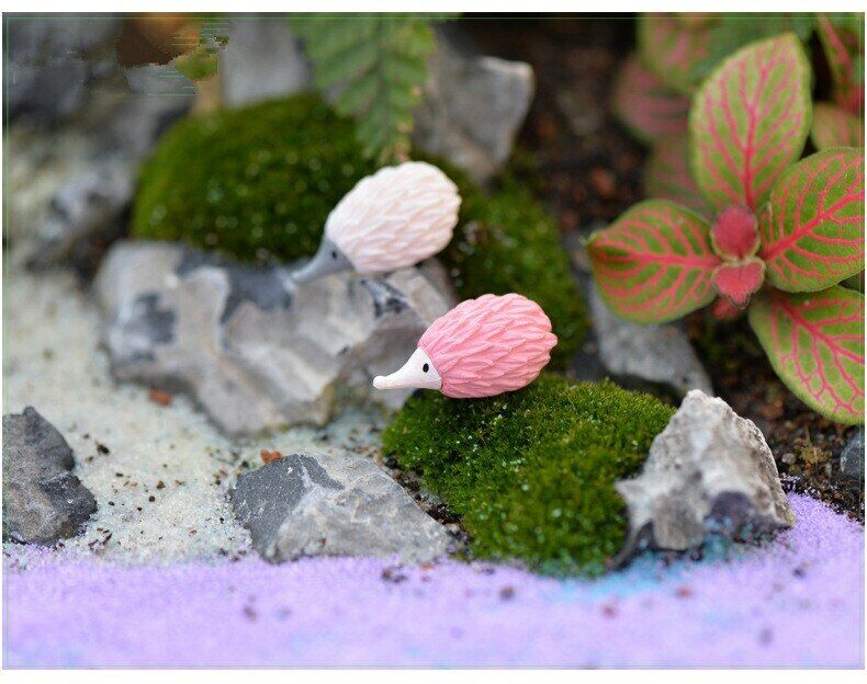 Moss Micro Landscape Garden Deco Mini 8pcs Color Hedgehog Decoration Supplies