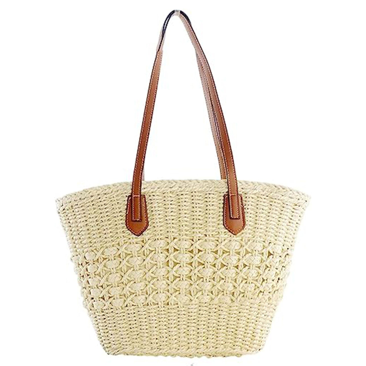 Women Straw Hobo Woven Shoulder Bag Large Tote Summer Travel Beach Handbag Purse