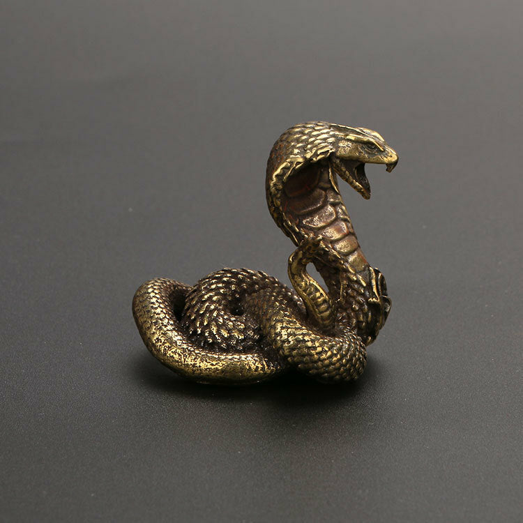 Pure Copper Zodiac Snake Creative Decorations Cobra Antique Play Bronze Tea Pet