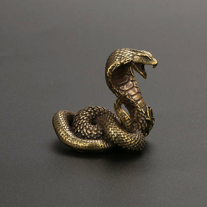 Pure Copper Zodiac Snake Creative Decorations Cobra Antique Play Bronze Tea Pet