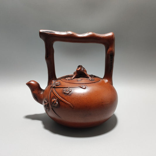Vintage China Yixing Purple Clay Teapot Zisha Ceremony Fine Plum Blossom Teaware