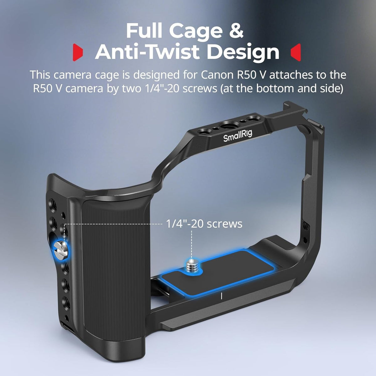 SmallRig Camera Cage Kit for Canon EOS R50 V W/ Silicone Handle Cable Clamp 5766