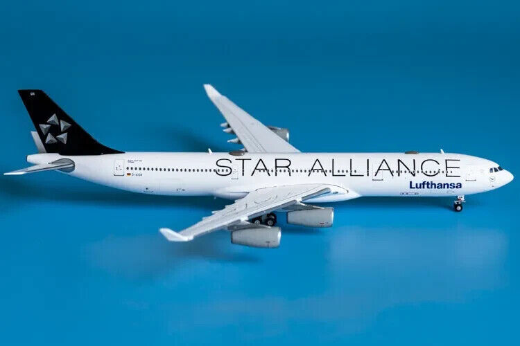 1:400 JC Wings Lufthansa STAR ALLIANCE AIRBUS A340-300 Airplane Diecast Model
